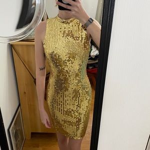Gold Sequin Dress